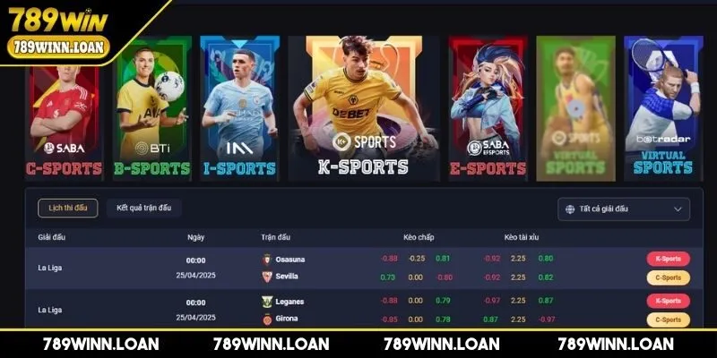 Giới thiệu tổng quan về sảnh cược thể thao 789WIN
